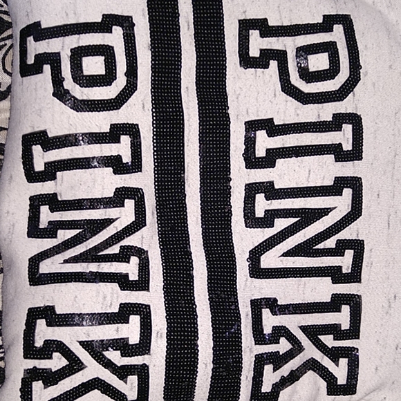 Black bling Victoria's secret faux fur sweater zip - Picture 4 of 5